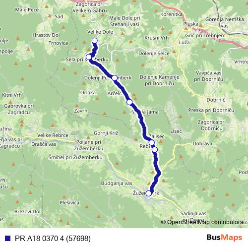 PR A18 0370 4 (57698) bus Line Map