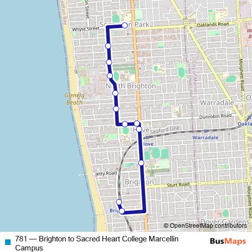 781 bus Line Map
