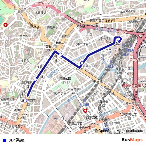 204계통 bus Line Map