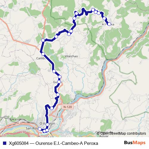 Xg605084 bus Line Map