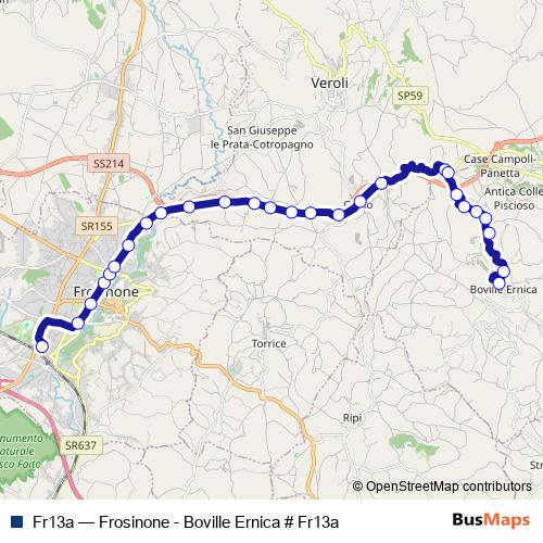 Fr13a bus Line Map