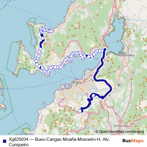 Xg625034 bus Line Map
