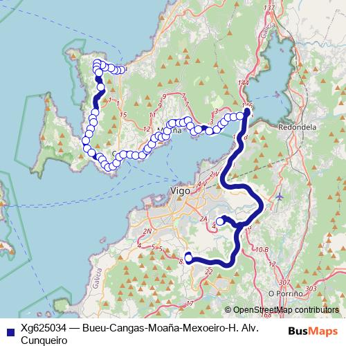 Xg625034 bus Line Map