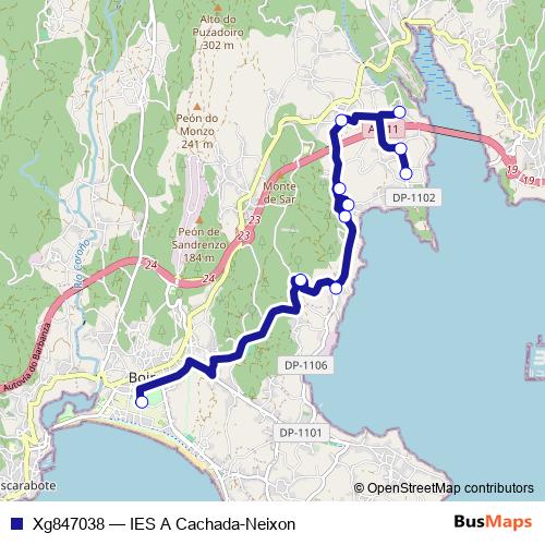 Xg847038 bus Line Map