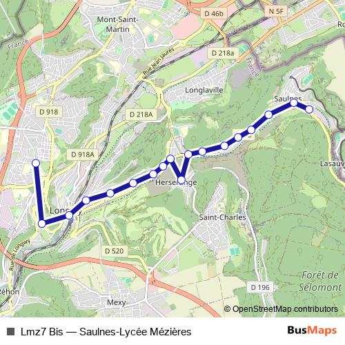 Lmz7 Bis bus Line Map