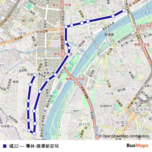 橘22 bus Line Map