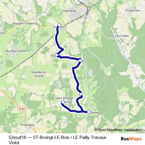 52esaf16 bus Line Map