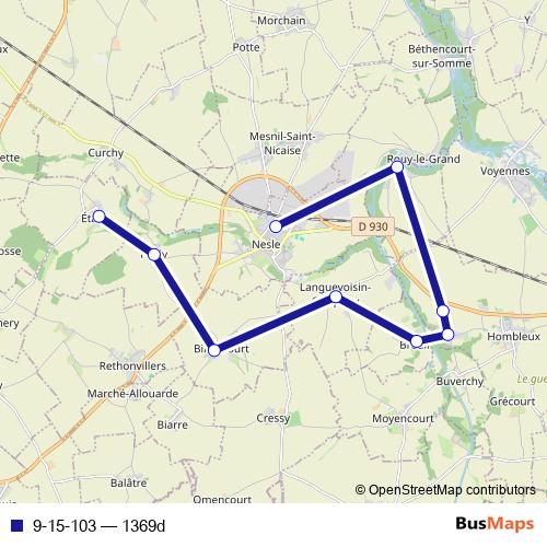 9-15-103 bus Line Map