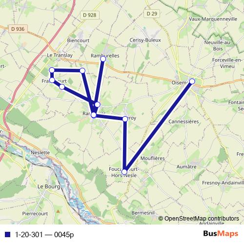 1-20-301 bus Line Map