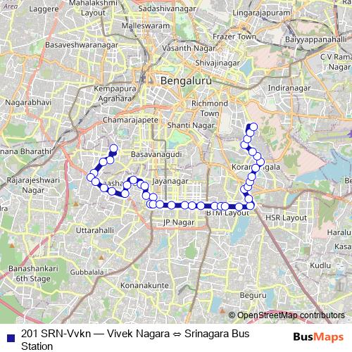 201 SRN-Vvkn bus Line Map