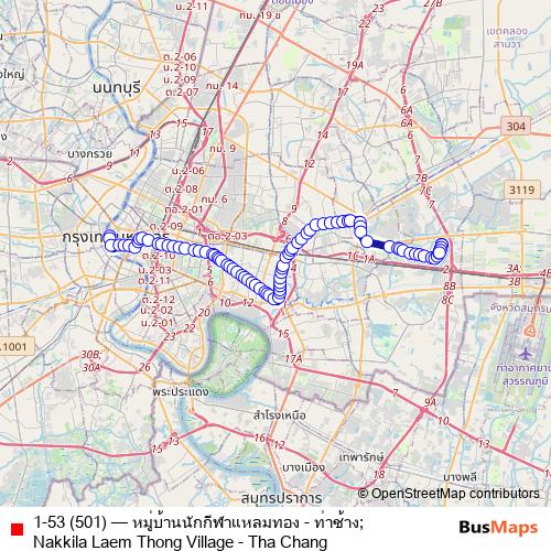1-53 (501) bus Line Map