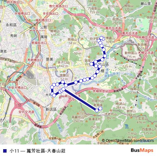 小11 bus Line Map