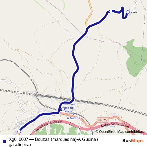 Xg610007 bus Line Map