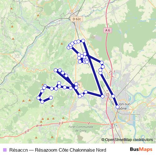 Résaccn bus Line Map