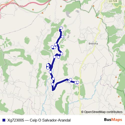 Xg723005 bus Line Map