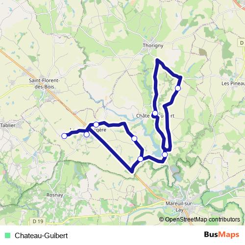 Chateau-Guibert bus Line Map