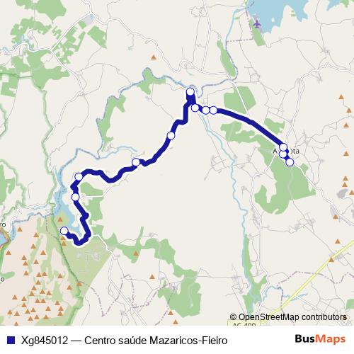Xg845012 bus Line Map