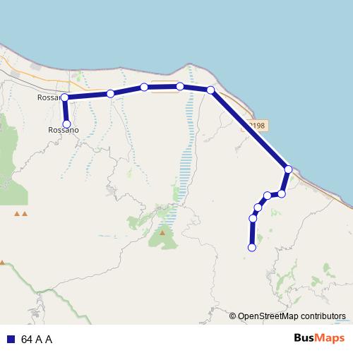64 A A bus Line Map