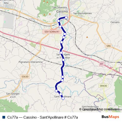 Cs77a bus Line Map