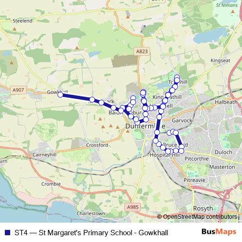 ST4 bus Line Map