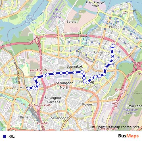 88a bus Line Map