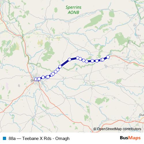 88a bus Line Map