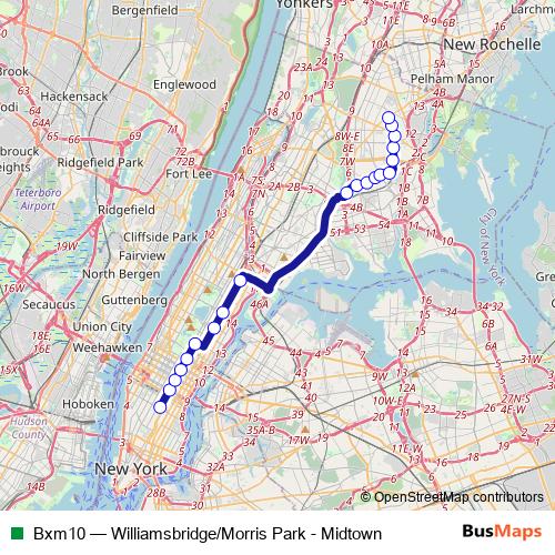 Bxm10 bus Line Map
