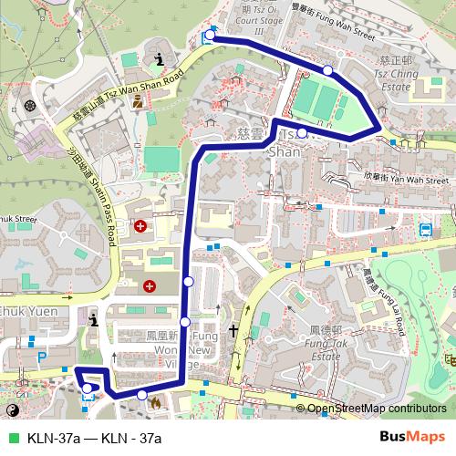 KLN-37a bus Line Map