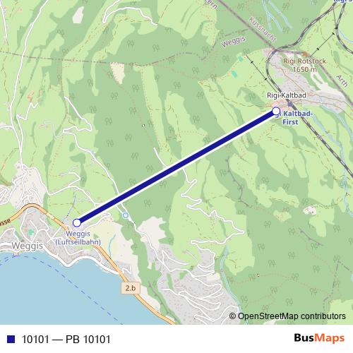 10101 cable-car Line Map