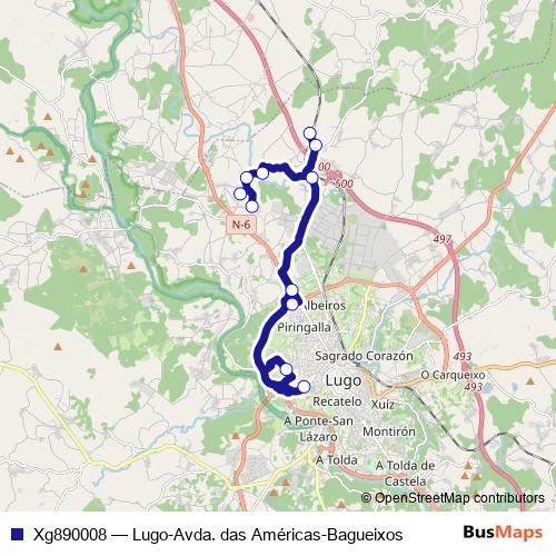 Xg890008 bus Line Map