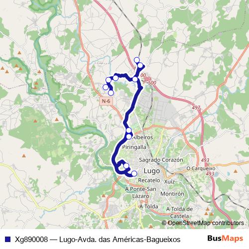 Xg890008 bus Line Map