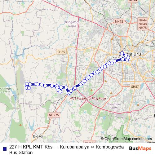 227-H KPL-KMT-Kbs bus Line Map