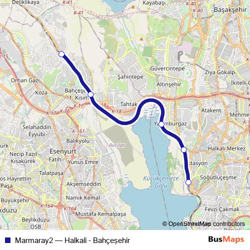 Marmaray2 metro Line Map