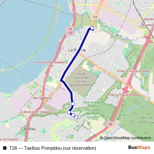 T28 bus Line Map