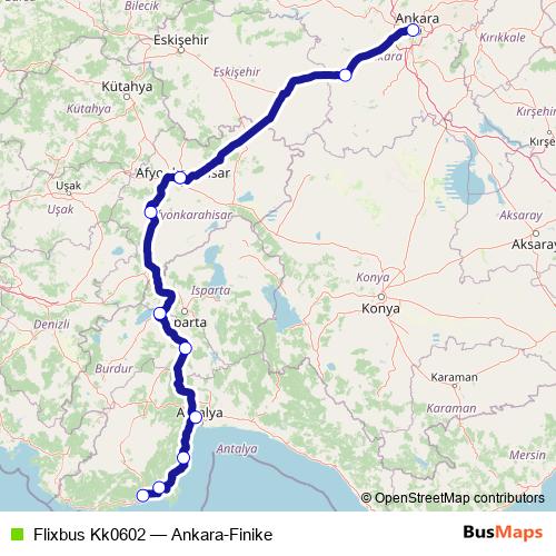 Flixbus Kk0602 bus Line Map