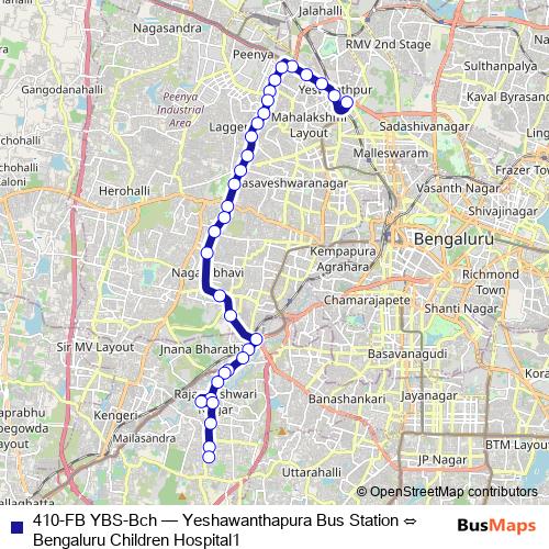 410-FB YBS-Bch bus Line Map