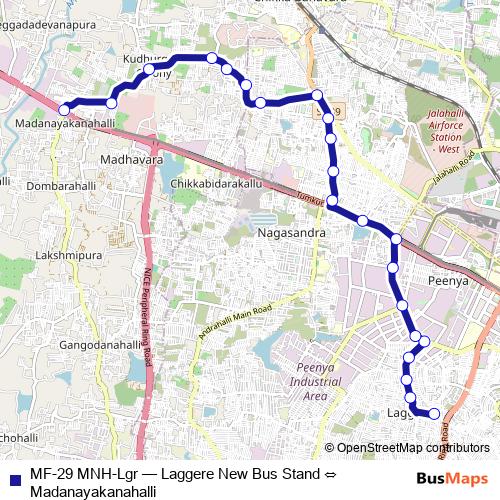 MF-29 MNH-Lgr bus Line Map