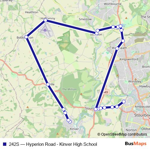 242S bus Line Map