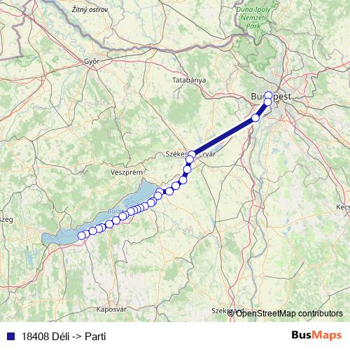 18408 Déli -> Parti rail Line Map
