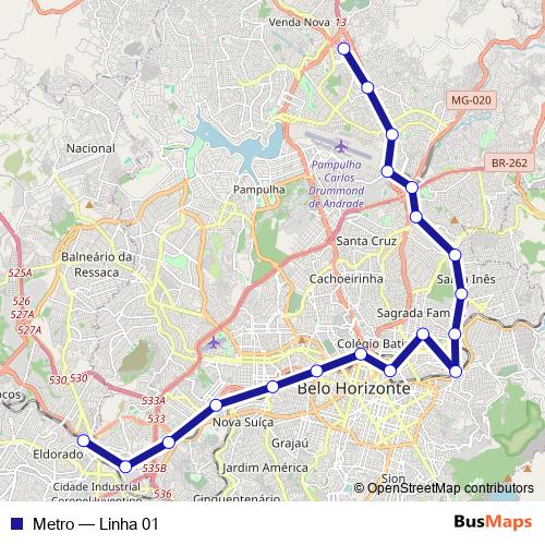 Metro tram Line Map