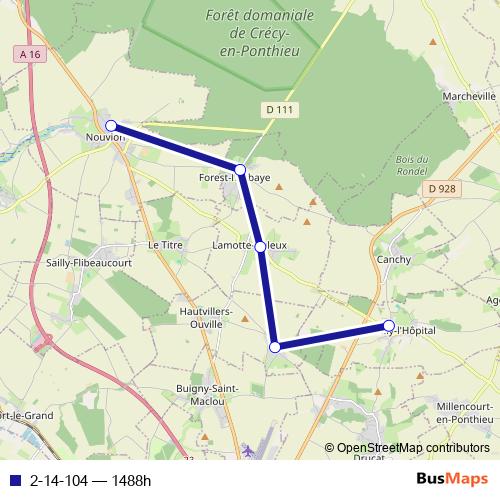 2-14-104 bus Line Map