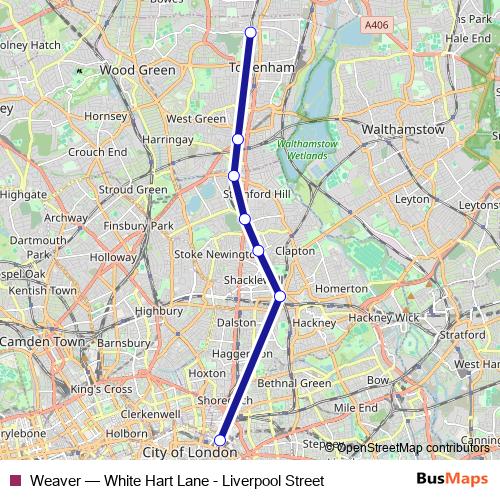 Weaver rail Line Map