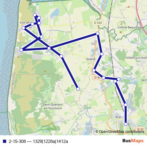 2-15-308 bus Line Map