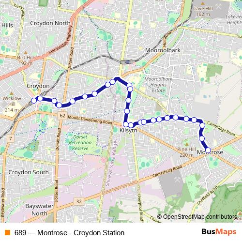 689 bus Line Map
