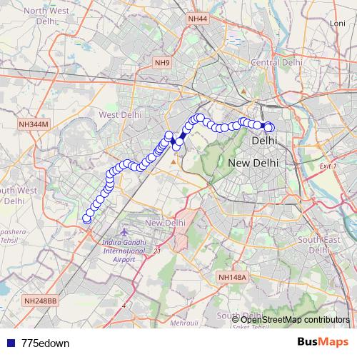 775edown bus Line Map