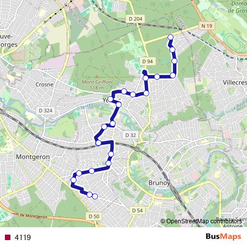 4119 bus Line Map