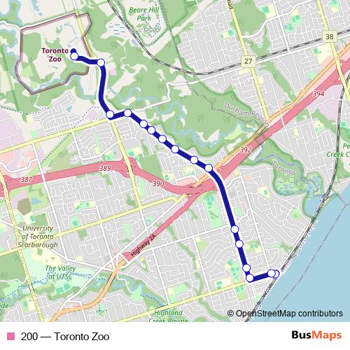200 bus Line Map