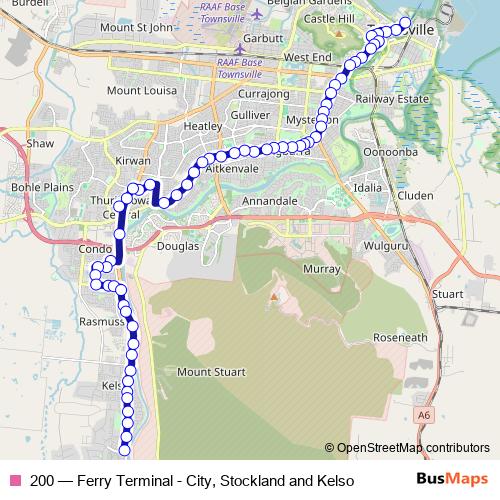 200 bus Line Map