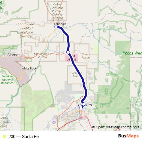 200 bus Line Map