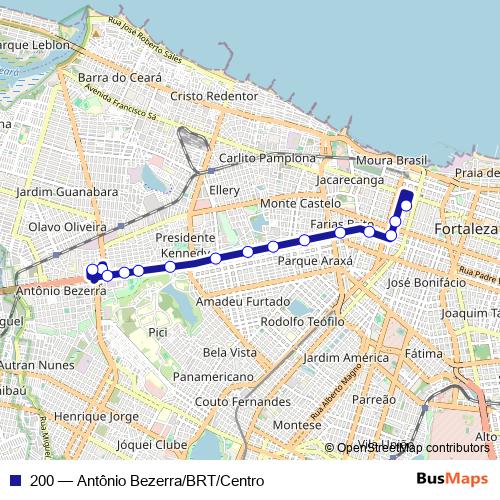 200 bus Line Map